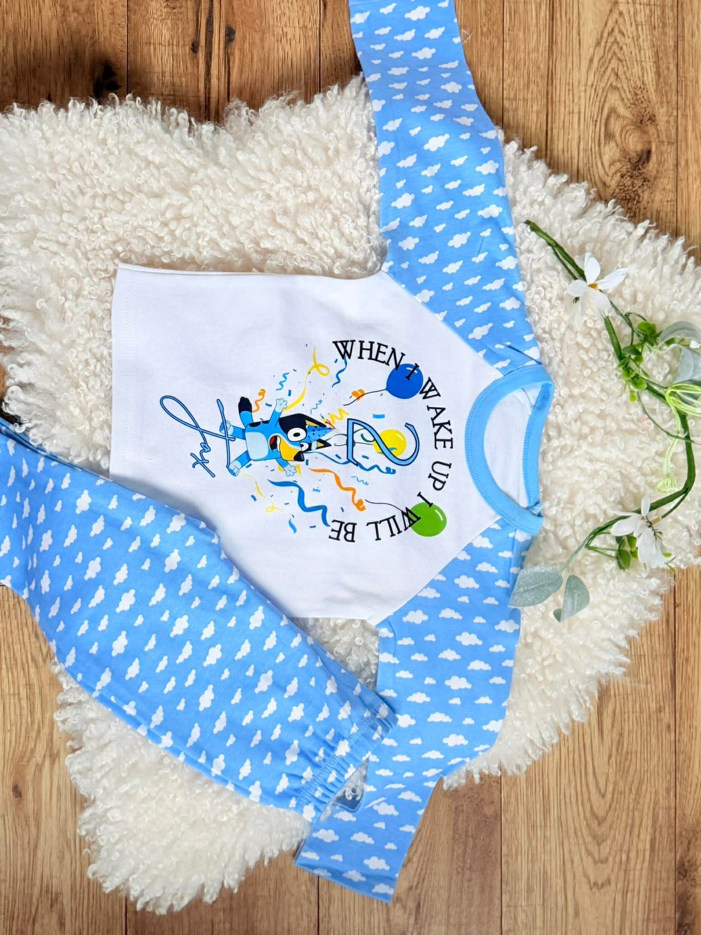 Bluey theme birthday pjs