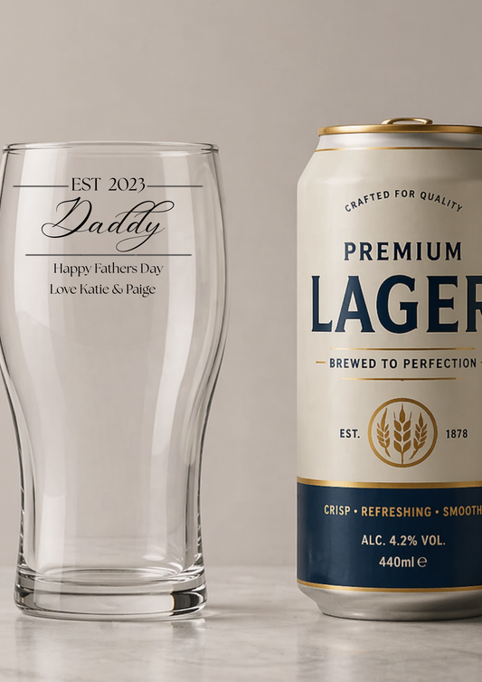 EST PERSONALISED PINT GLASS