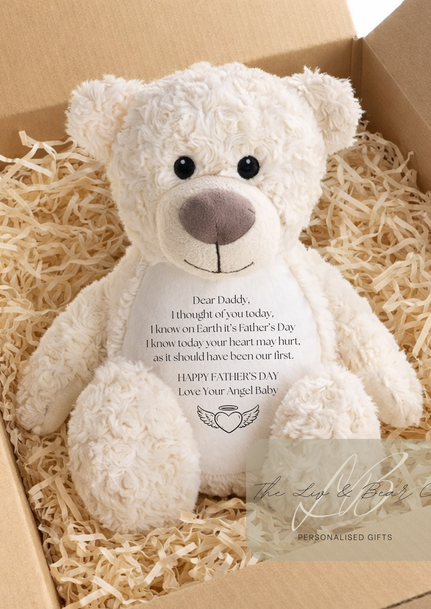 PERSONALISED ANGEL BABY PERSONALISED FATHERS DAY TEDDY