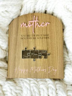 Personalised jigsaw piece Mother’s Day board