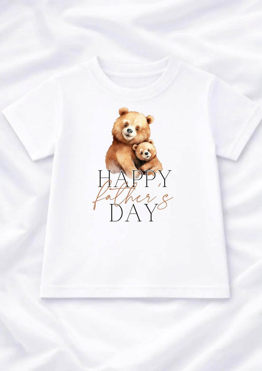 WATERCOLOR BEAR HAPPY FATHERS DAY TSHIRT