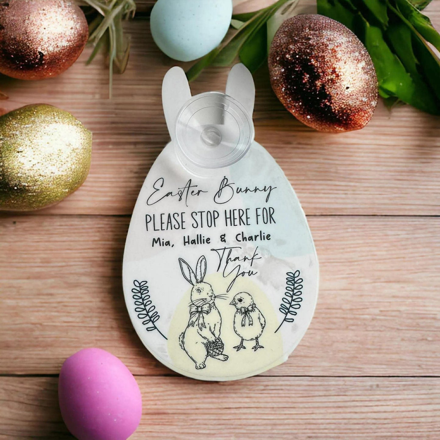 Personalised Easter bunny treat plate