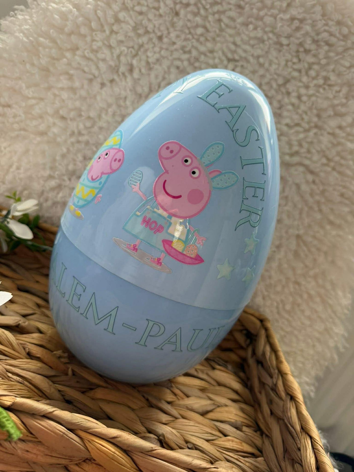 Personalised pig peppa/george fillable eggs