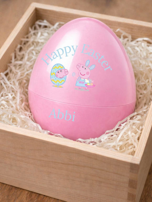 Baby pink pig peppa/george fillable plastic egg