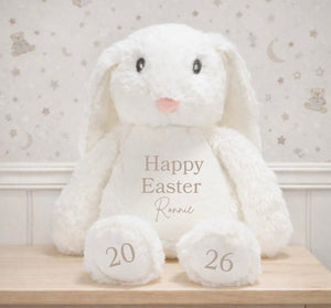 White happy Easter bunny