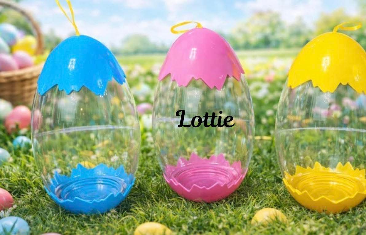 Personalised fillable clear egg