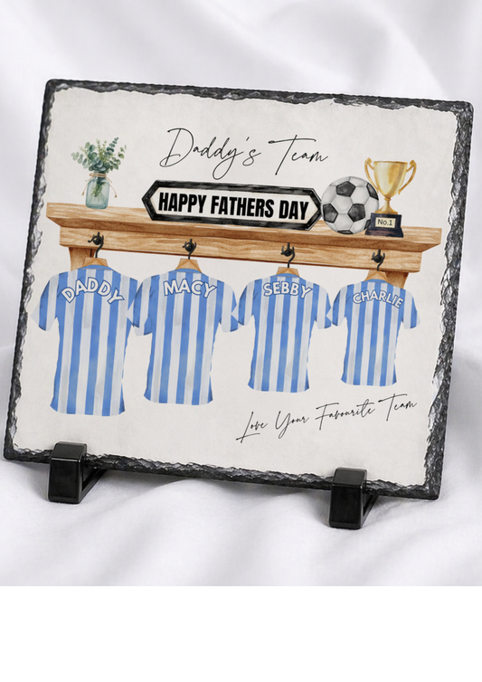 PERSONALISED FOOTBALL OUR TEAM SLATE