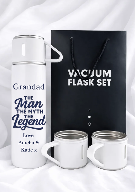 PERSONALISED 500ML FLASK AND CUP SET