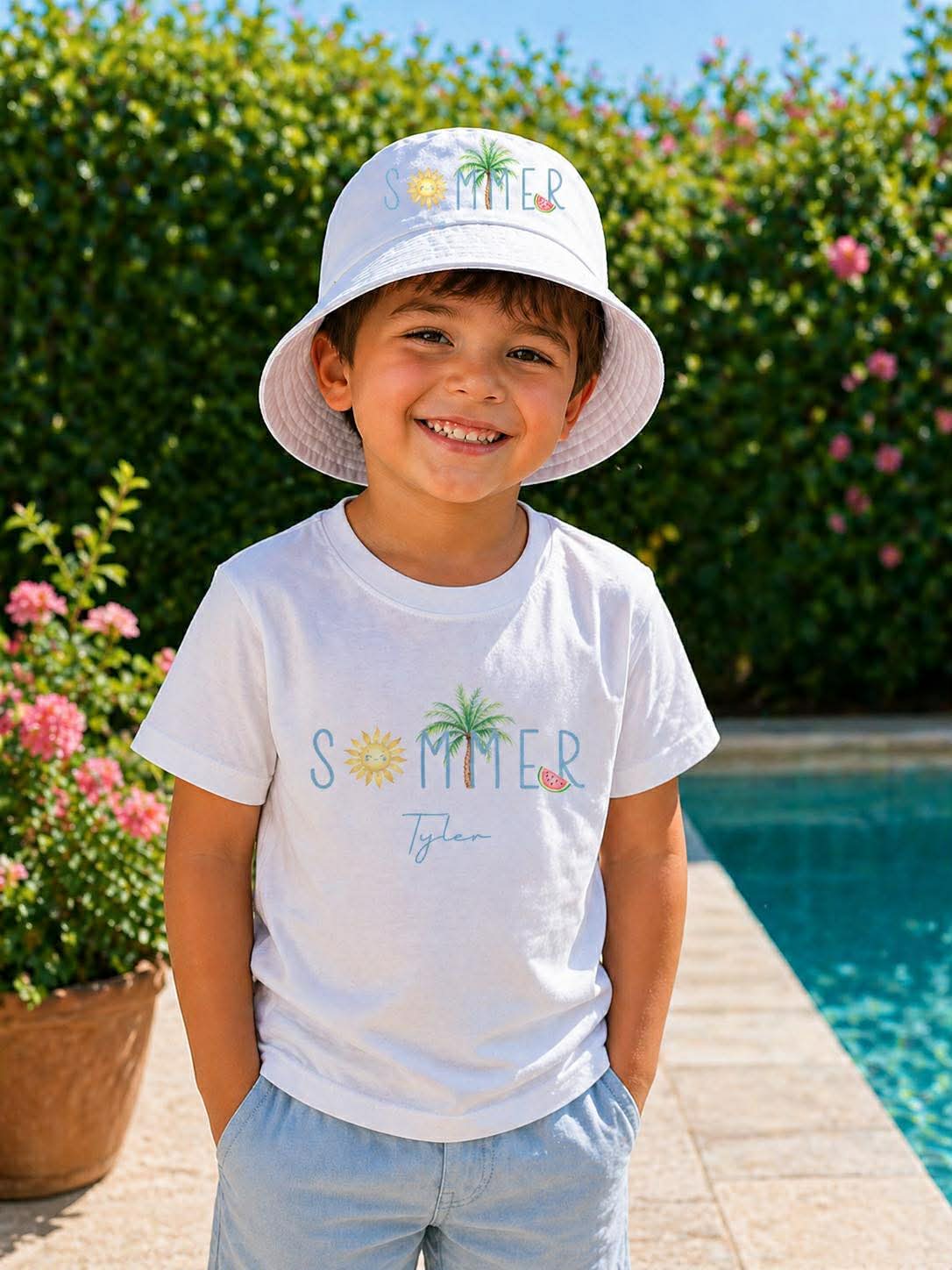 SUMMER PERSONALSIED T-SHIRT BLUE