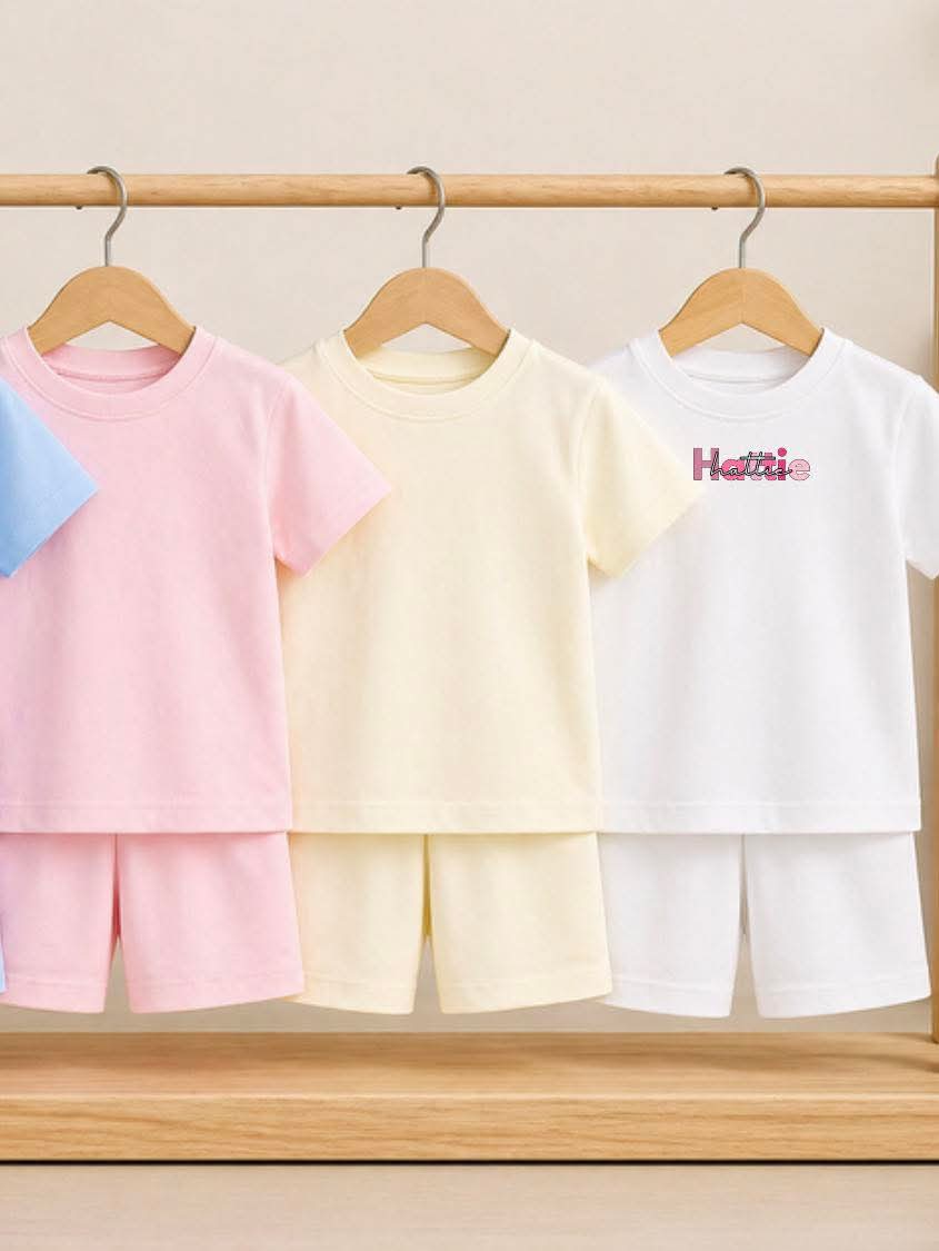 PINK TONE PERSONALISED NAME SHORT SET