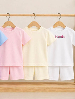 PINK TONE PERSONALISED NAME SHORT SET