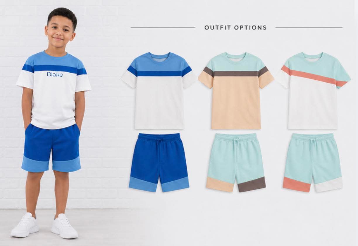 Personalised colour block sets