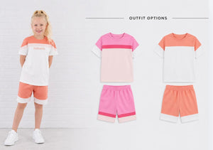 Pink tone short sets personalised