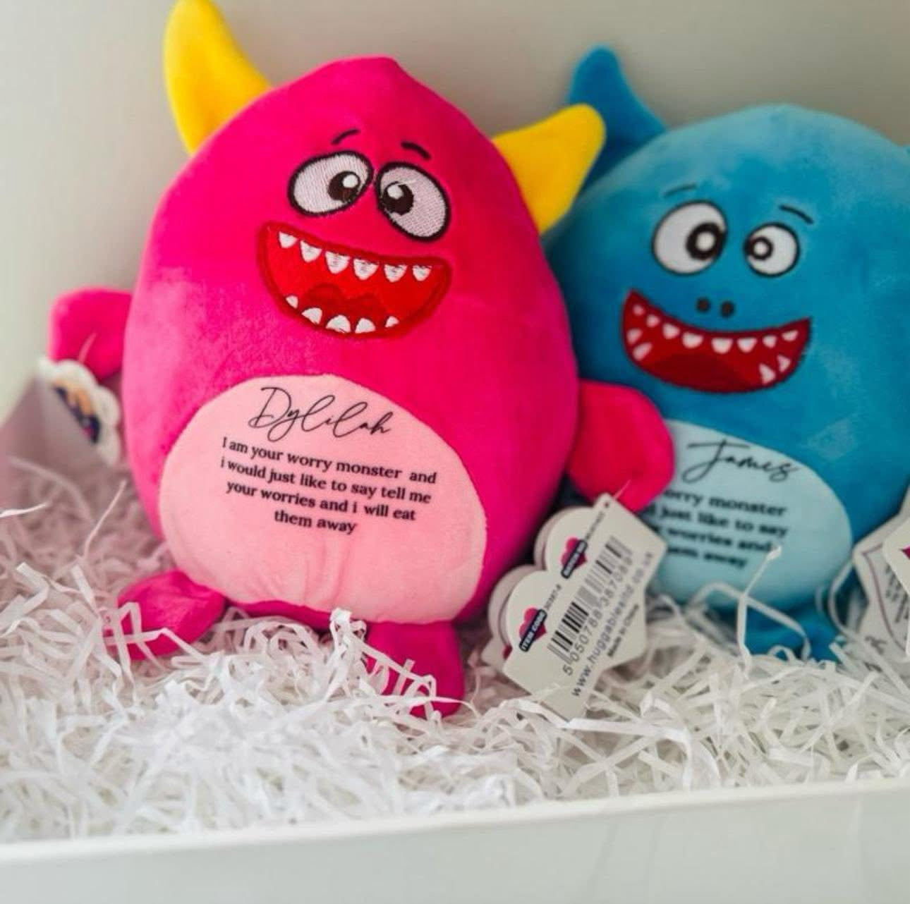 8 inch round worry monster teddy