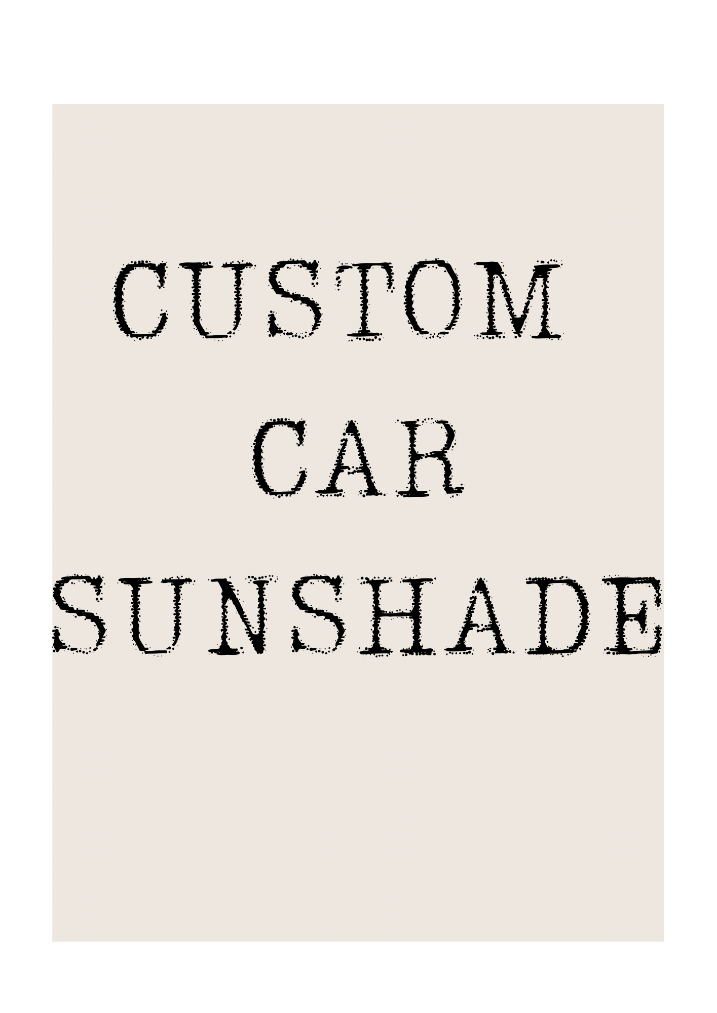 CUSTOM CAR SUNSHADE
