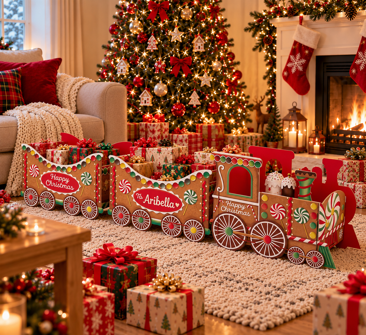 PERSONALISED GINGERBREAD TRAIN