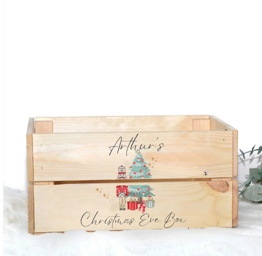 PERSONALISED NUTCRACKER WATERCOLOR CHRISTMAS EVE BOX CRATE