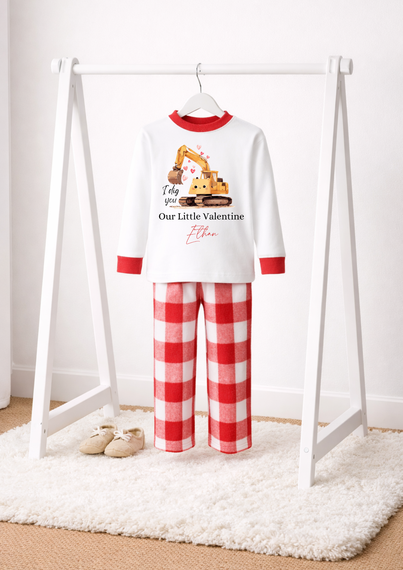 I DIG YOU PERSONALISED VALENTINES DAYS PJS
