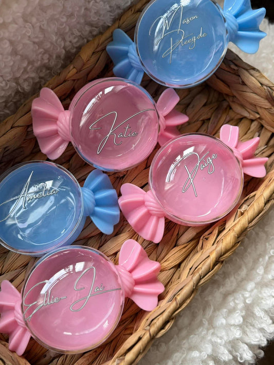 Personalised sweet shaped sweet containers