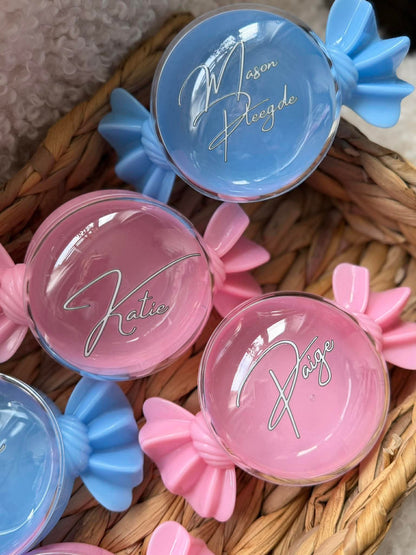 Personalised sweet shaped sweet containers