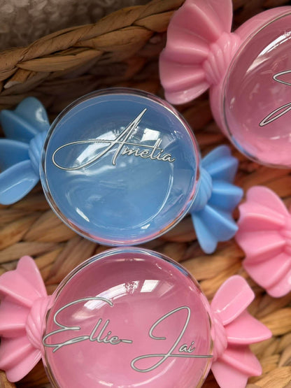 Personalised sweet shaped sweet containers