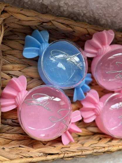Personalised sweet shaped sweet containers