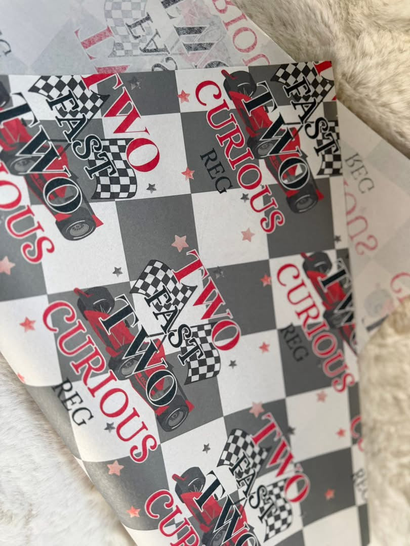 2 FAST 2 CURIOUS PERSONALISED WRAPPING PAPER