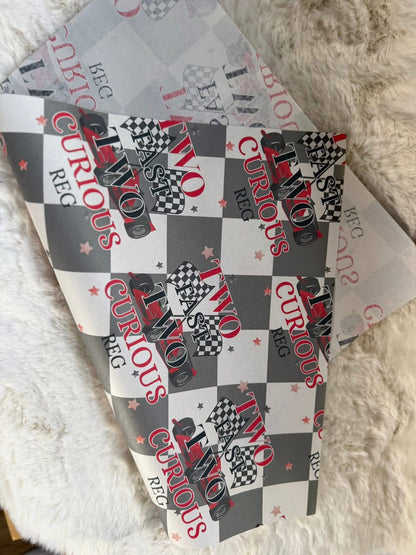 2 FAST 2 CURIOUS PERSONALISED WRAPPING PAPER
