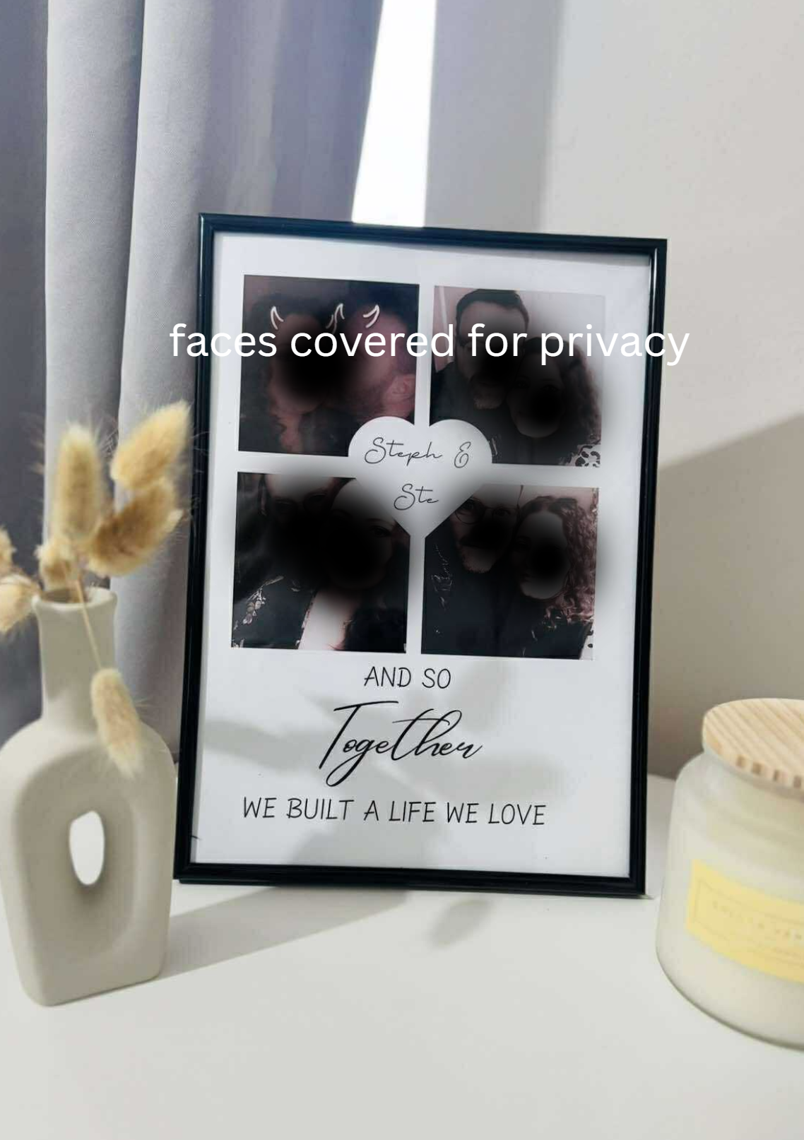 personalised framed and so together print