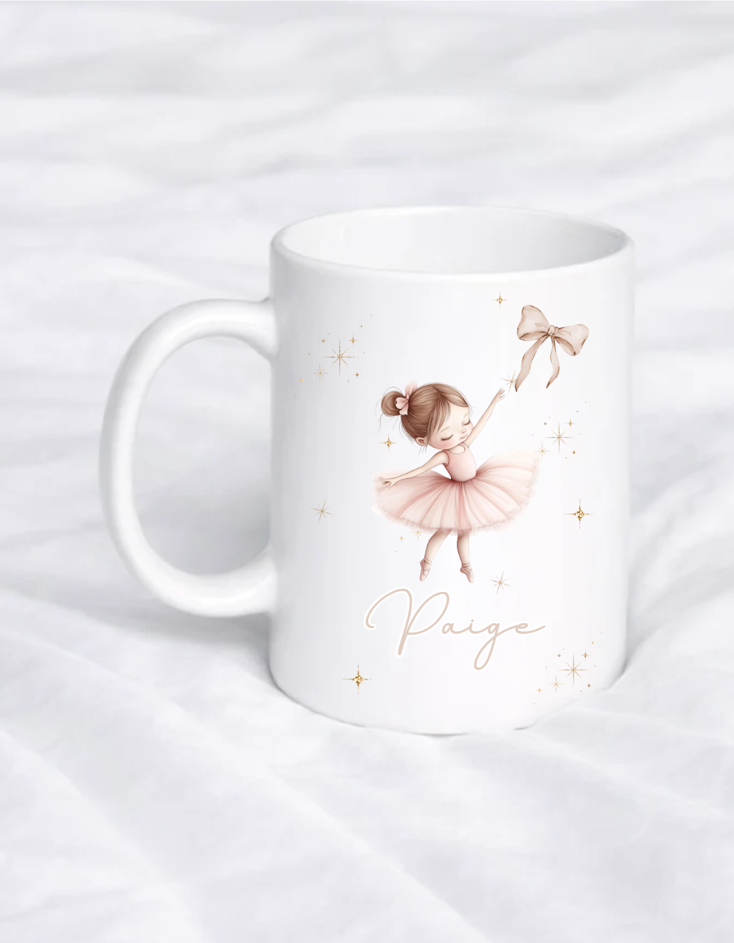 BOWRINA BALLERINA BOW PERSONALISED POLYMER MUG