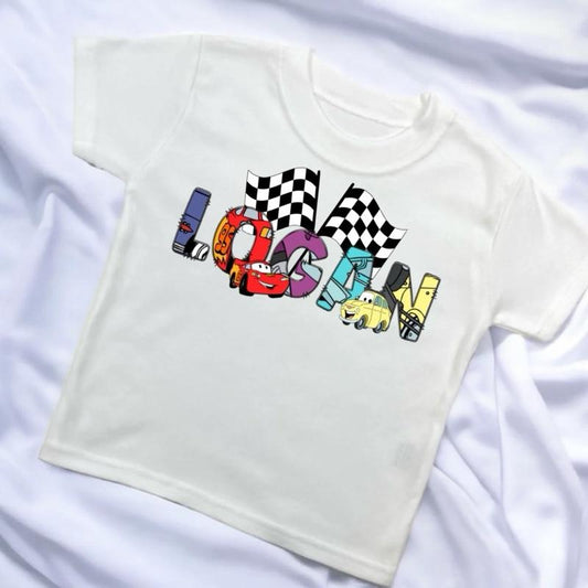 CARS PERSONALISED T-SHIRT