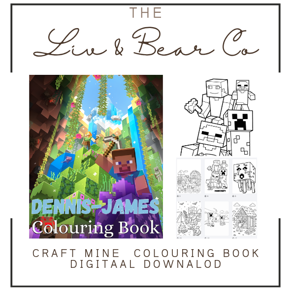 CRAFTMINE COLOURING BOOK DESIGN- DIGITAL DOWNLAOD