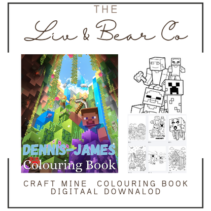 CRAFTMINE COLOURING BOOK DESIGN- DIGITAL DOWNLAOD
