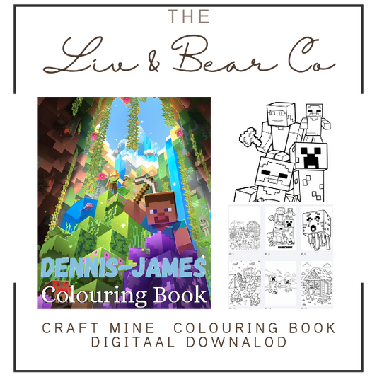 CRAFTMINE COLOURING BOOK DESIGN- DIGITAL DOWNLAOD