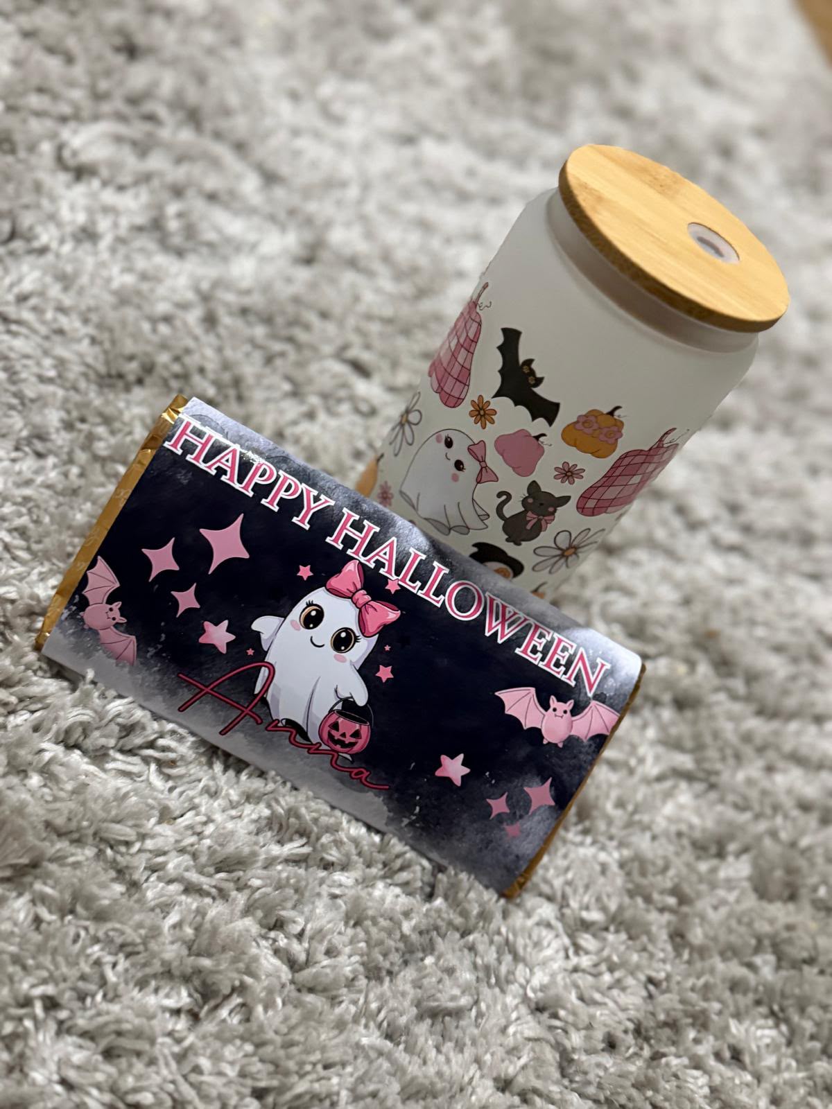 Happy Halloween personalised chocolate