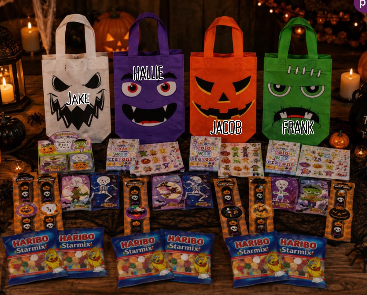 Personalised mini filled Halloween bags