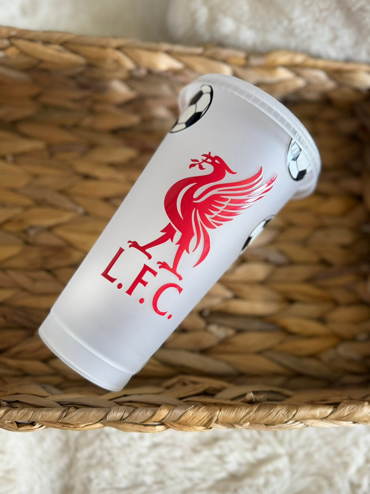 Personalised football themed cold cup