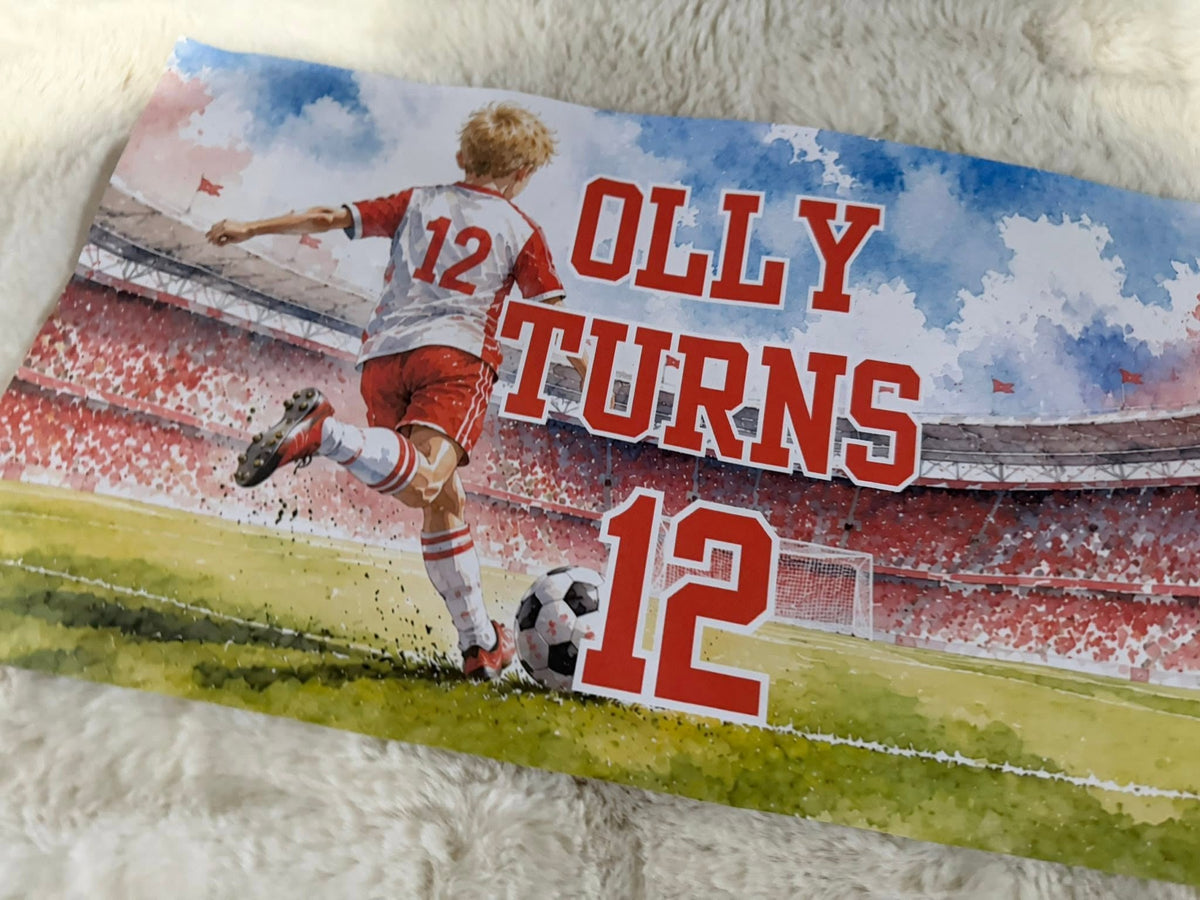 Personalised football banner