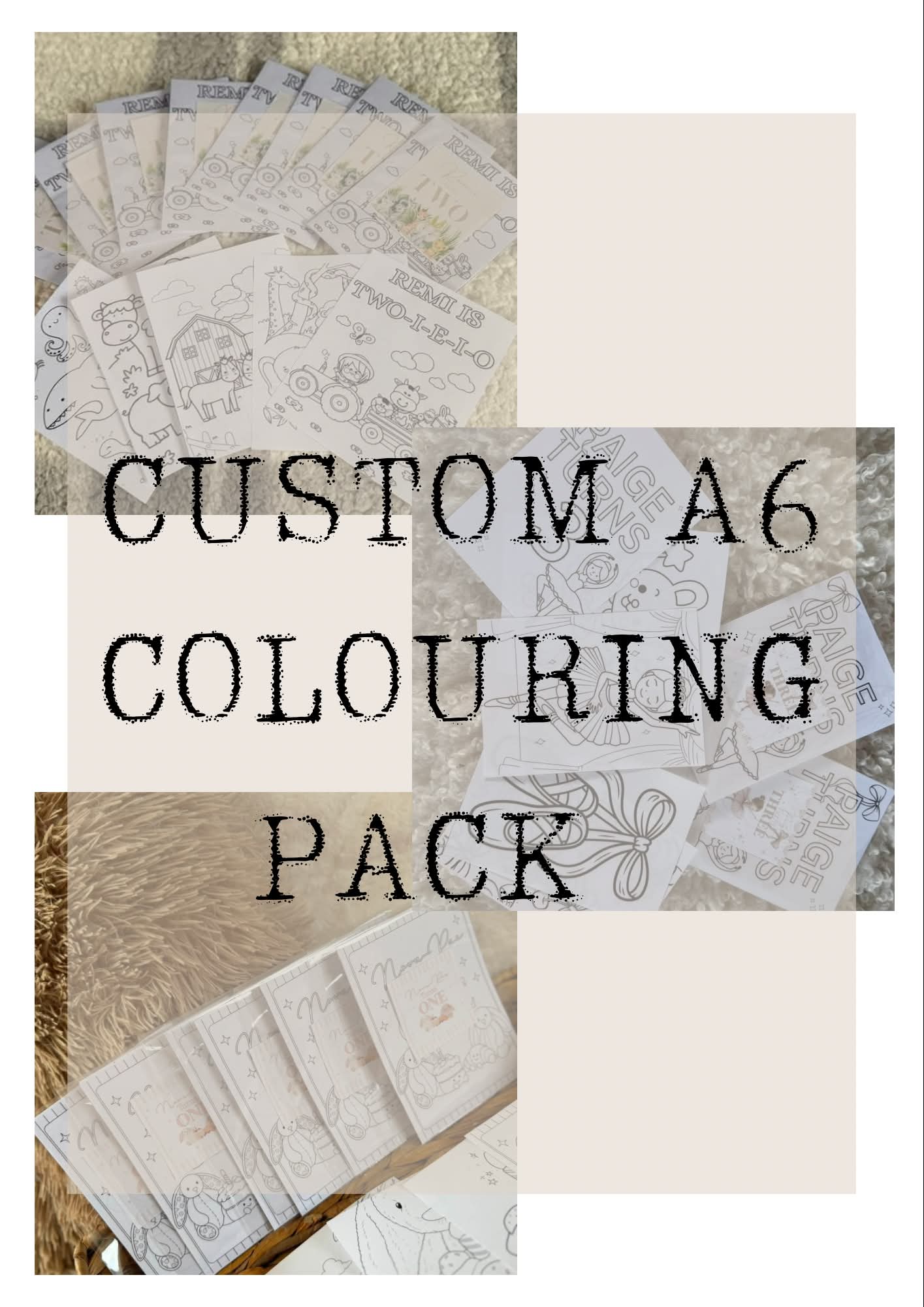 CUSTOM A6 COLOURING PACK