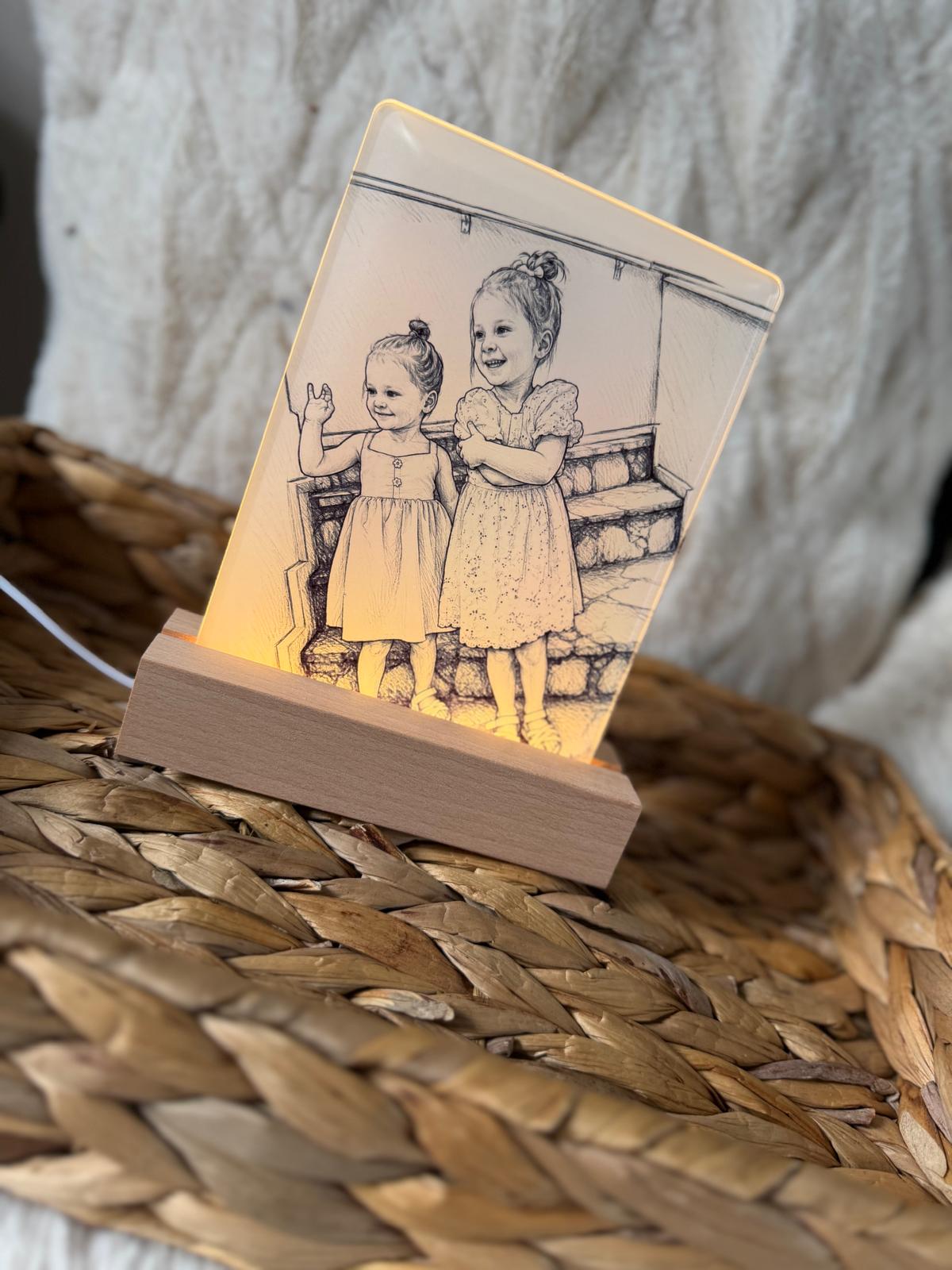 Acrylic photo light up frame