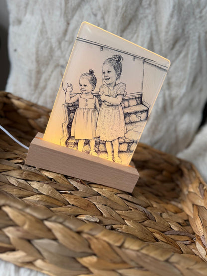Acrylic photo light up frame