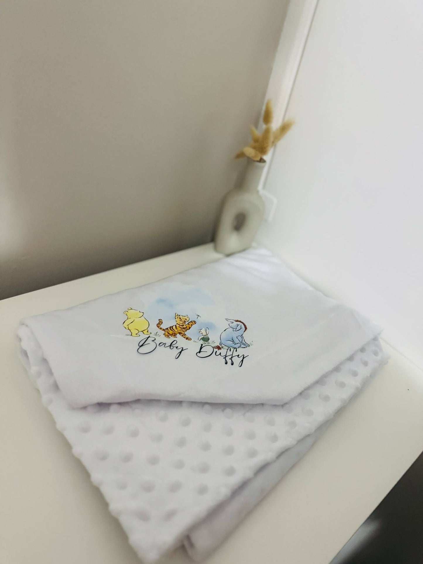 Pooh bear and friends personalised baby blankets