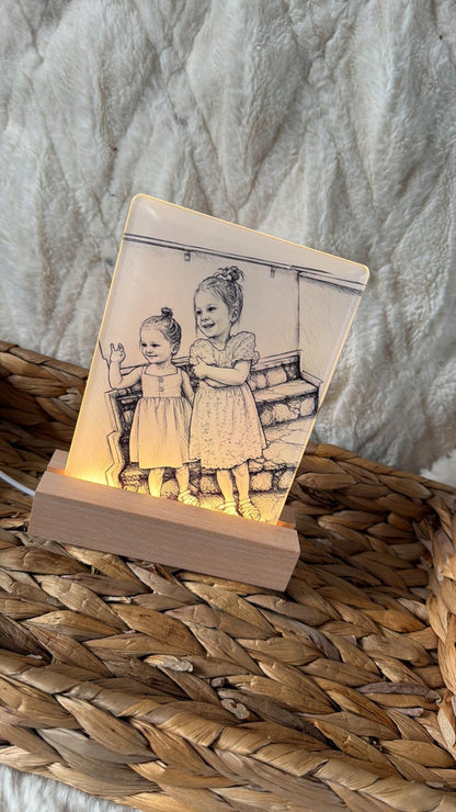 Acrylic photo light up frame