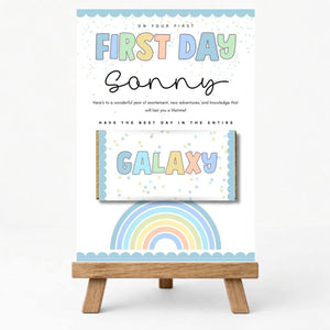 FIRST DAY PERSONALISED GALAXY BOARD BLUE TONE