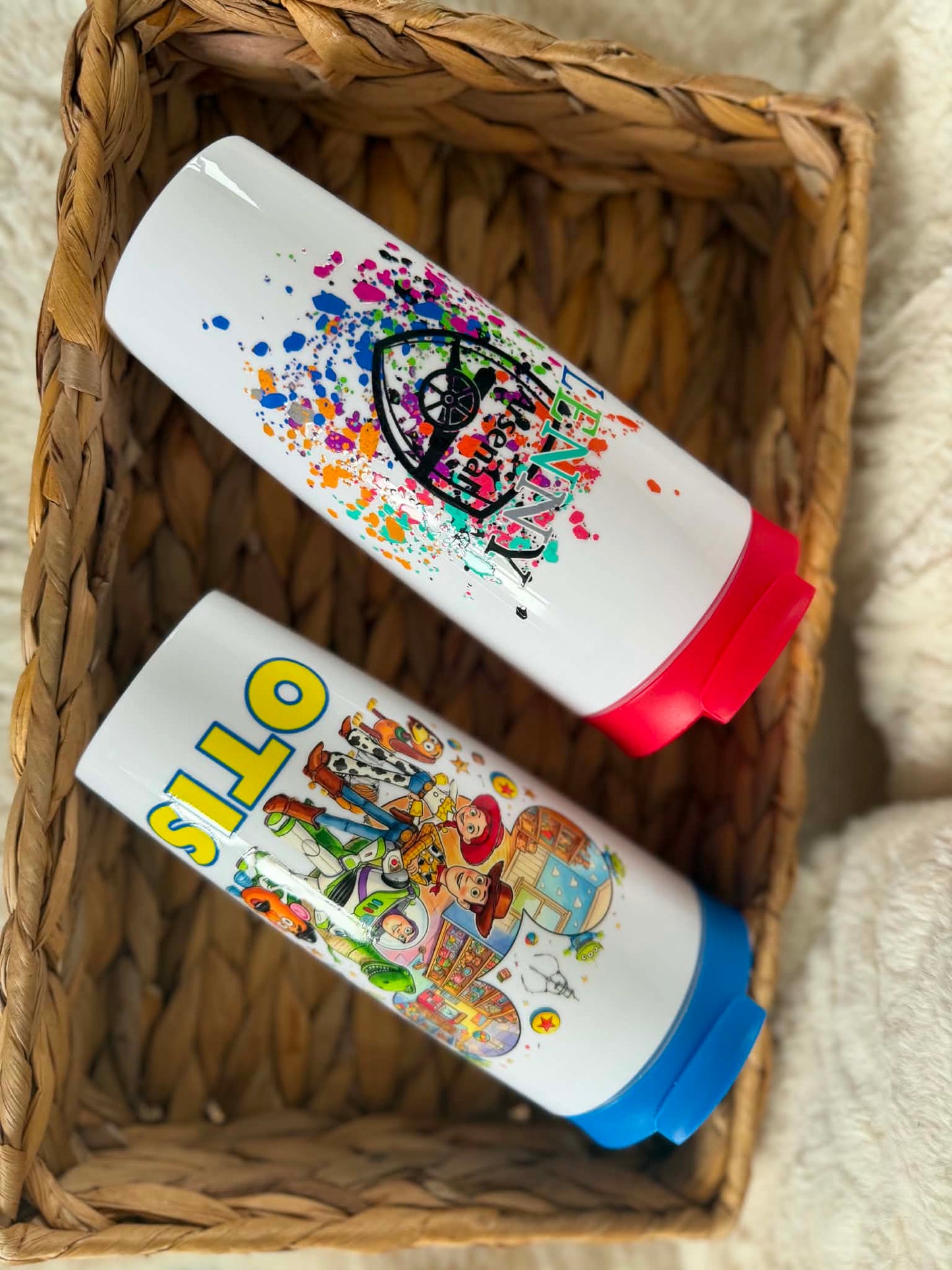 PERSONALISED 700ML TUMBLER WITH COLOURED LID