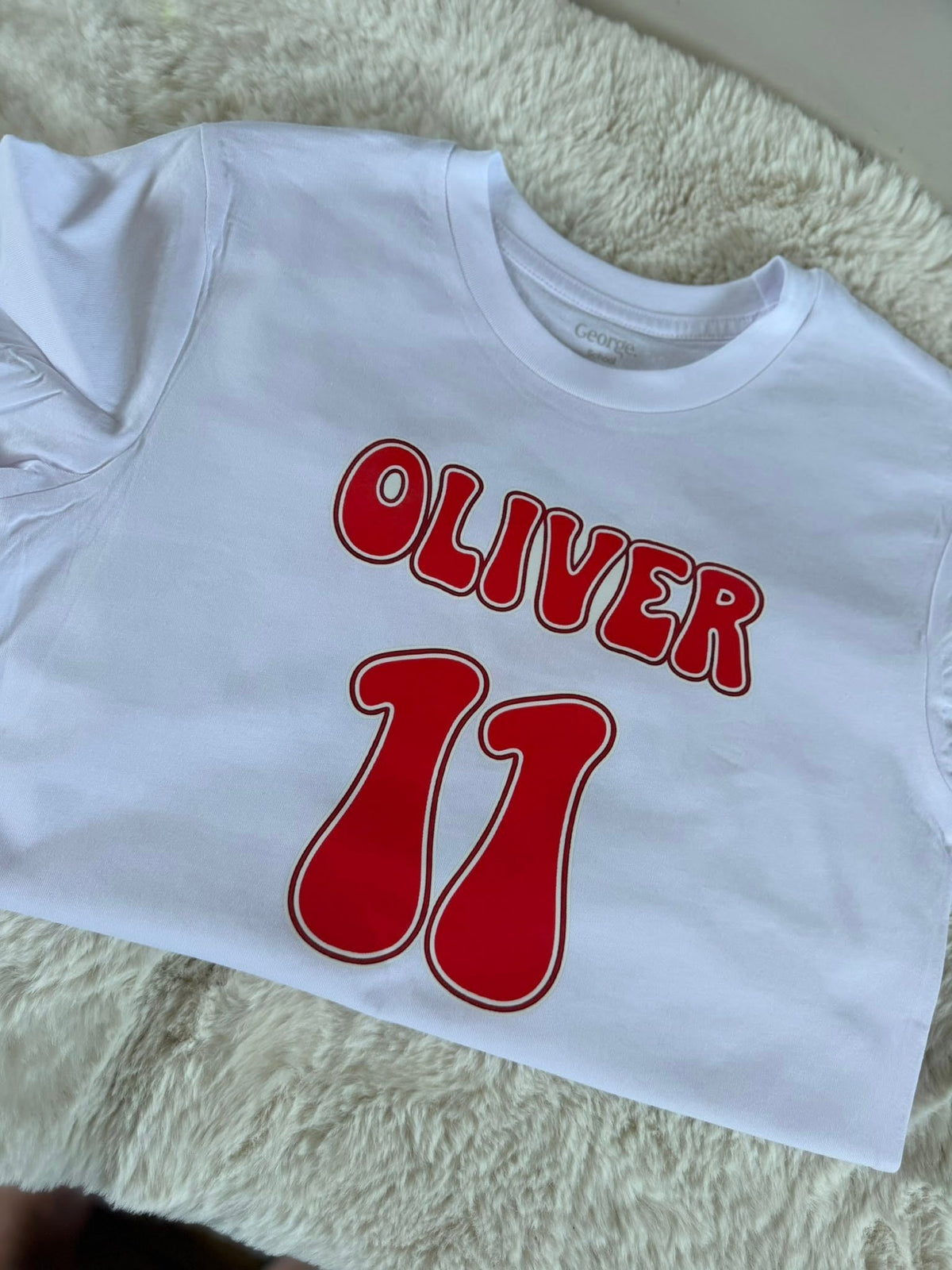 Personalised name and age tshirt