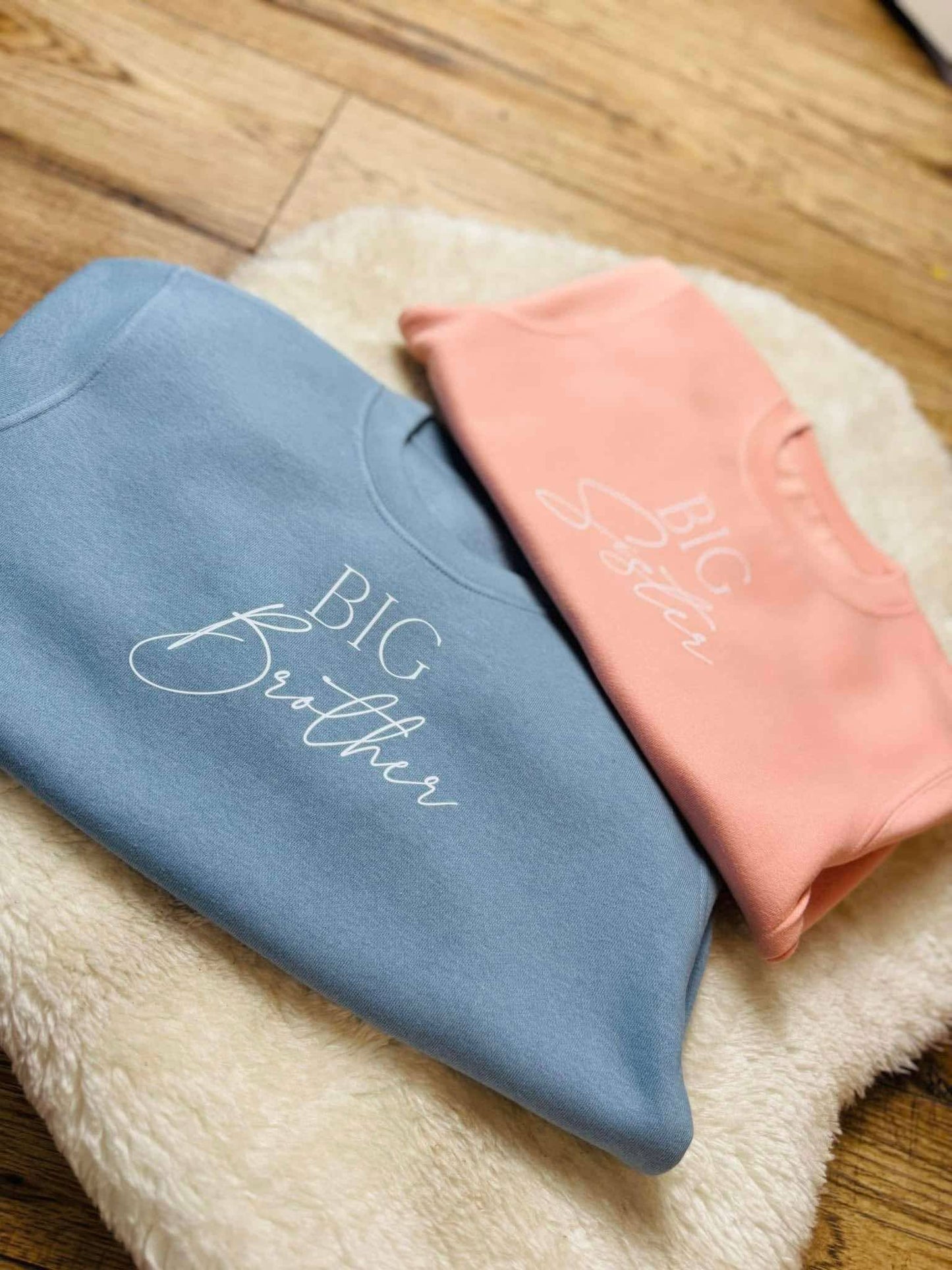 Personalised big brother/big sister sweatshirts