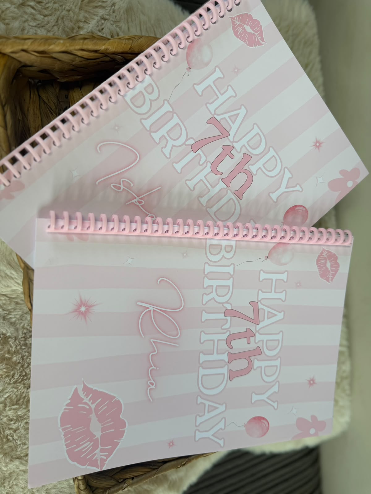 PERSONALISED PINK THEME BIRTHDAY COLOURING BOOK