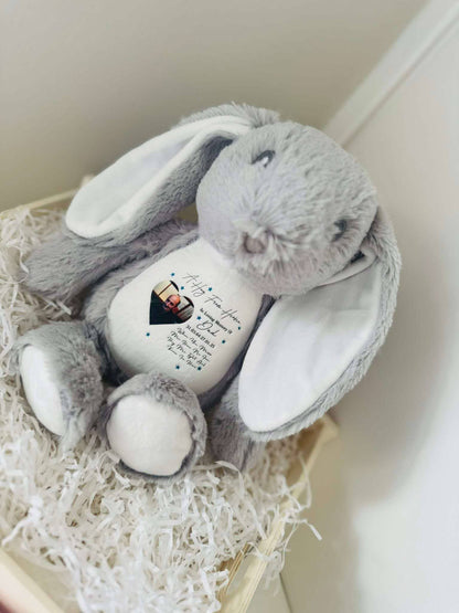 Memorial personalised photo teddy bear