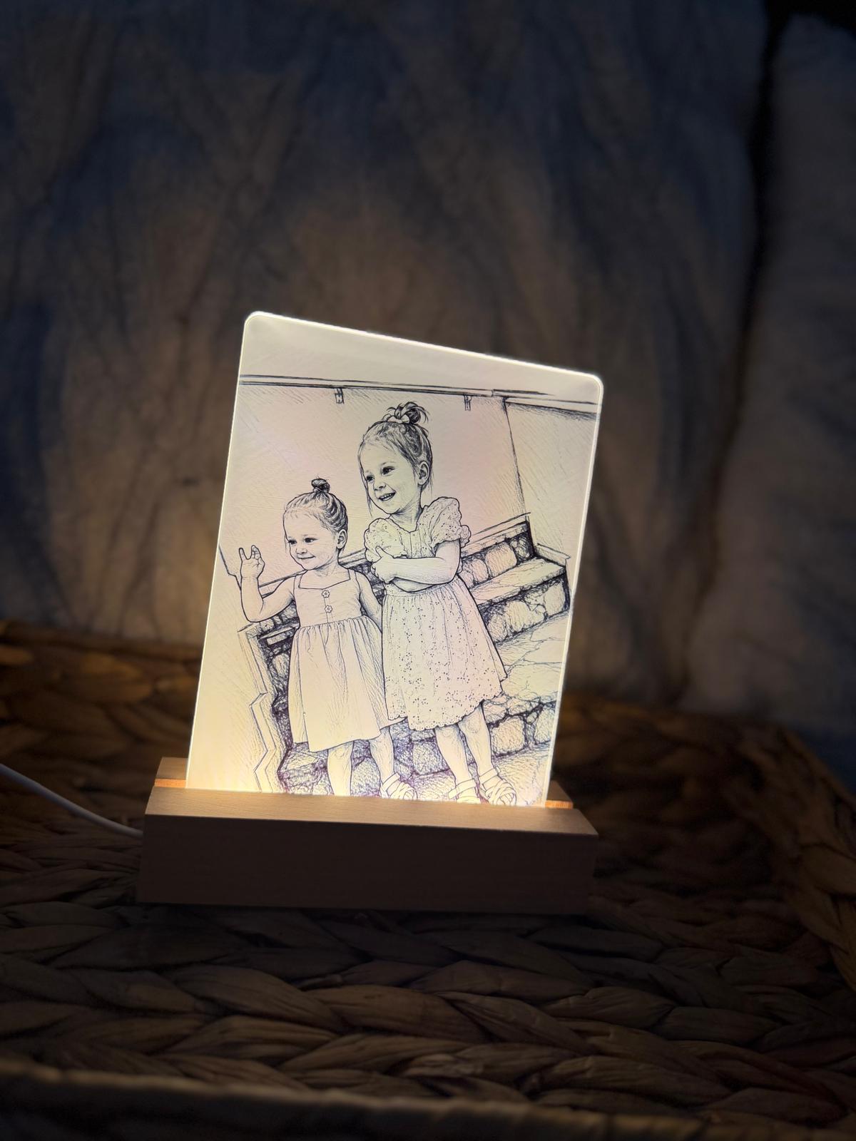 Acrylic photo light up frame